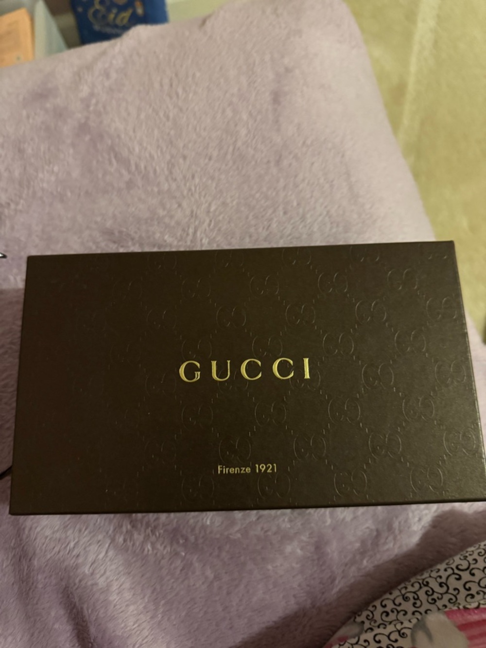 Gucci Black and Gold Sunglasses Box